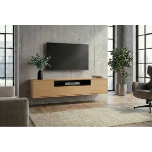 Závěsný televizní stolek LOFT 150 CM dub/černá  Místnosti 47814