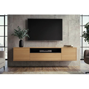 Závěsný televizní stolek LOFT 150 CM dub/černá  Místnosti 47814