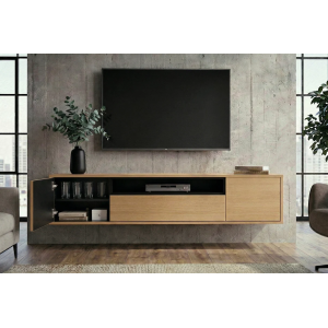 Závěsný televizní stolek LOFT 150 CM dub/černá  Místnosti 47814