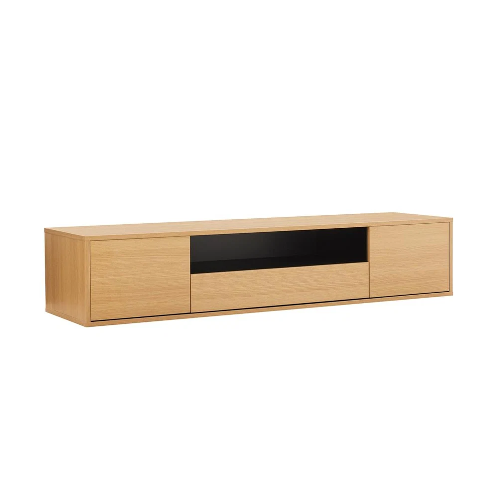 Závěsný televizní stolek LOFT 150 CM dub/černá  Místnosti 47814