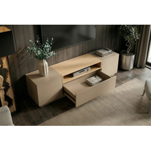 Televizní stolek LOFT 160 CM greige/přírodní  Místnosti 47812