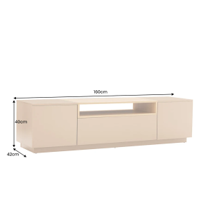 Televizní stolek LOFT 160 CM greige/přírodní  Místnosti 47812