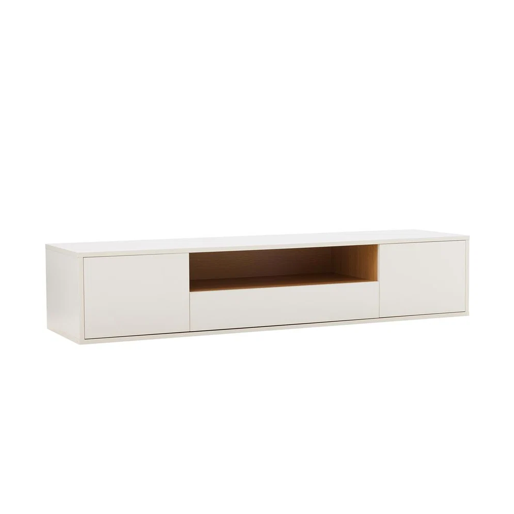 Závěsný televizní stolek LOFT 150 CM bílá/dub  Místnosti 47813