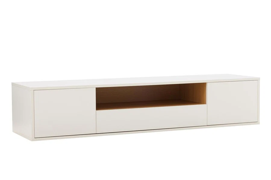 Závěsný televizní stolek LOFT 150 CM bílá/dub  Místnosti 47813