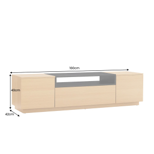 Televizní stolek LOFT 160 CM dub/černá  Místnosti 47811