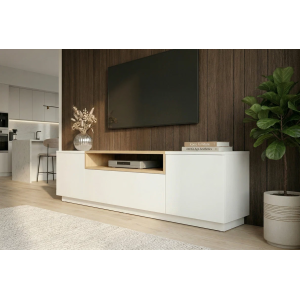 Televizní stolek LOFT 160 CM bílá/dub  Místnosti 47811