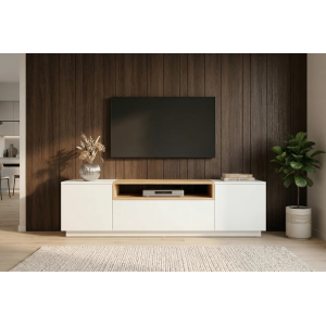 Televizní stolek LOFT 160 CM bílá/dub  Místnosti 47811