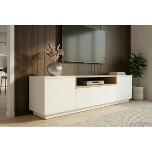 Televizní stolek LOFT 160 CM bílá/dub  Místnosti 47811