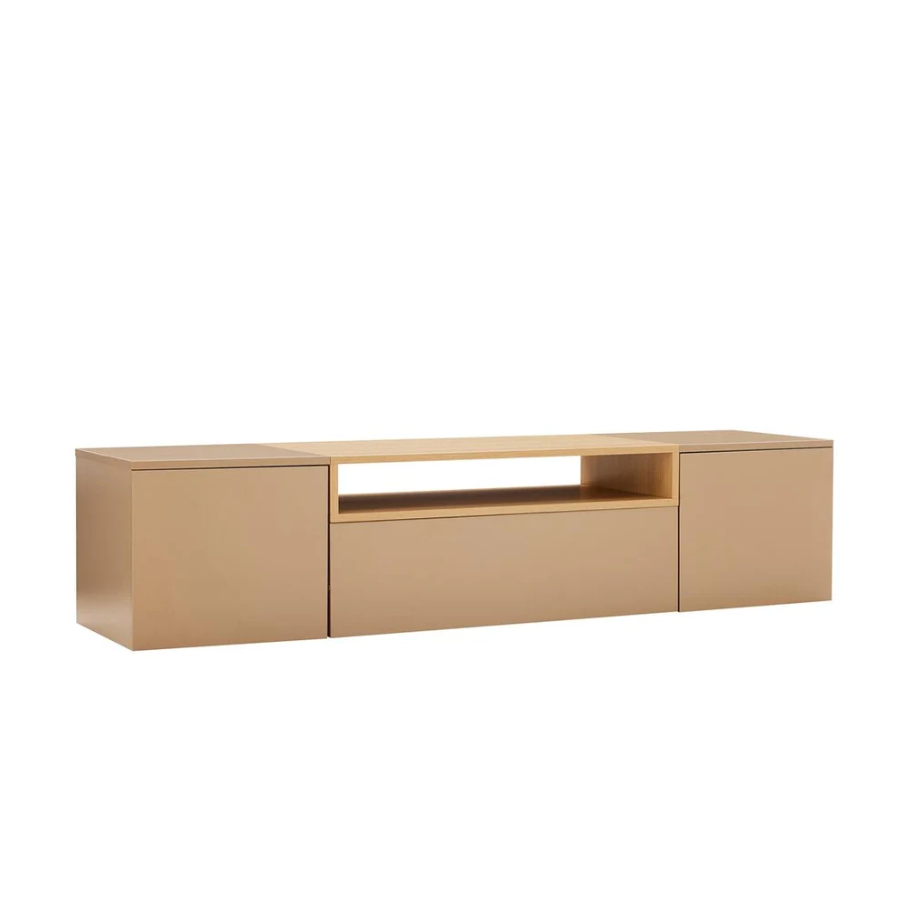 Závěsný televizní stolek LOFT 160 CM greige/dub  Místnosti 47809