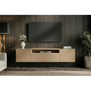 Závěsný televizní stolek LOFT 160 CM greige/dub  Místnosti 47809