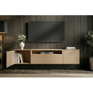 Závěsný televizní stolek LOFT 160 CM greige/dub  Místnosti 47809