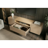 Závěsný televizní stolek LOFT 160 CM greige/dub  Místnosti 47809
