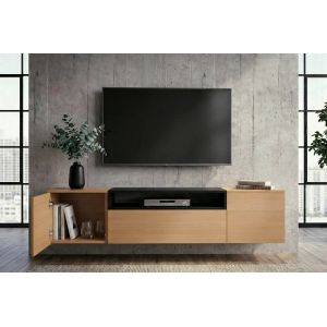 Závěsný televizní stolek LOFT 160 CM dub/černá  Místnosti 47808