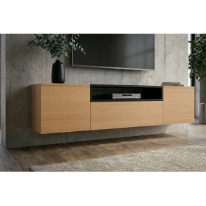 Závěsný televizní stolek LOFT 160 CM dub/černá  Místnosti 47808