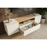 Závěsný televizní stolek LOFT 160 CM bílá/dub  Místnosti 47807