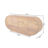 Komoda ORGANIKO 180cm oválný masiv palisandr  Místnosti 49226
