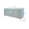 Příborník GOLDEN SUNSET 140 CM tyrkysová masiv mango  Místnosti 48845
