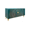 Příborník GOLDEN SUNSET 140 CM tyrkysová masiv mango  Místnosti 48845