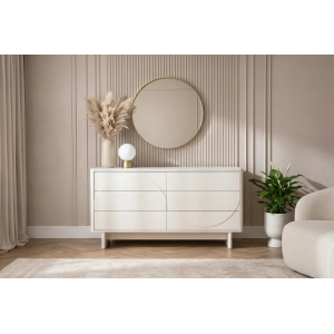 Komoda SAVOY 3D 150 CM bílá/mramor  Místnosti 47805