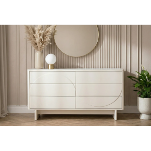 Komoda SAVOY 3D 150 CM bílá/mramor  Místnosti 47805