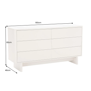 Komoda SAVOY 3D 150 CM bílá/mramor  Místnosti 47805