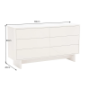 Komoda SAVOY 3D 150 CM bílá/mramor  Místnosti 47805