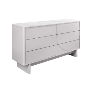 Komoda SAVOY 3D 150 CM bílá/mramor  Místnosti 47805