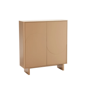 Vysoká komoda SAVOY 3D 130 CM béžová/travertin  Místnosti 47800