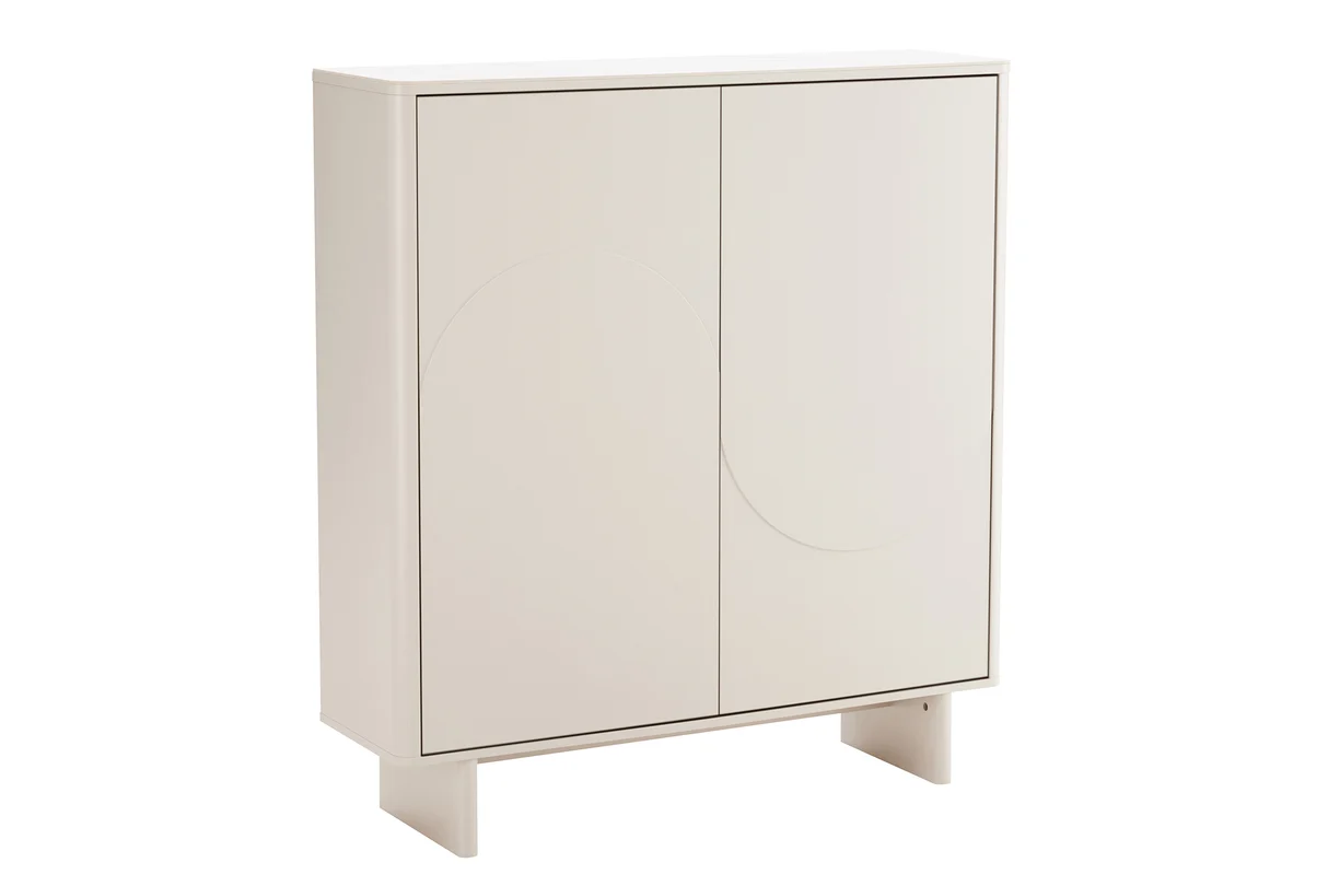 Vysoká komoda SAVOY 3D 130 CM bílá/mramor  Místnosti 47799