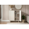 Vysoká komoda SAVOY 3D 130 CM bílá/mramor  Místnosti 47799