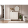Vysoká komoda SAVOY 3D 130 CM bílá/mramor  Místnosti 47799