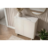 Vysoká komoda SAVOY 3D 130 CM bílá/mramor  Místnosti 47799