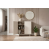 Vysoká komoda SAVOY 3D 130 CM bílá/mramor  Místnosti 47799
