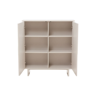 Vysoká komoda SAVOY 3D 130 CM bílá/mramor  Místnosti 47799