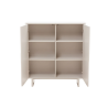 Vysoká komoda SAVOY 3D 130 CM bílá/mramor  Místnosti 47799