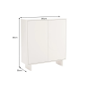 Vysoká komoda SAVOY 3D 130 CM bílá/mramor  Místnosti 47799