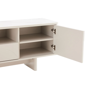 Televizní stolek SAVOY 3D 150 CM bílý/mramor  Místnosti 47798