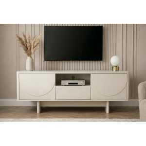 Televizní stolek SAVOY 3D 150 CM bílý/mramor  Místnosti 47798