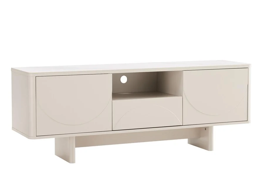 Televizní stolek SAVOY 3D 150 CM bílý/mramor  Místnosti 47798