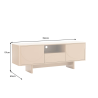 Televizní stolek SAVOY 3D 150 CM béžový/travertin  Místnosti 47797