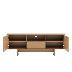 Televizní stolek SAVOY 3D 150 CM béžový/travertin  Místnosti 47797