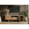 Televizní stolek SAVOY 3D 150 CM béžový/travertin  Místnosti 47797