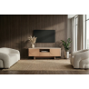 Televizní stolek SAVOY 3D 150 CM béžový/travertin  Místnosti 47797