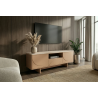 Televizní stolek SAVOY 3D 150 CM béžový/travertin  Místnosti 47797