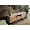 Televizní stolek SAVOY 3D 150 CM béžový/travertin  Místnosti 47797