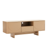 Televizní stolek SAVOY 3D 150 CM béžový/travertin  Místnosti 47797