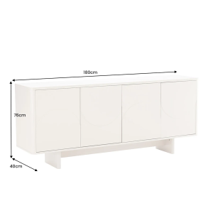 Komoda SAVOY 3D 180 CM bílá/mramor  Místnosti 47795