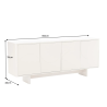 Komoda SAVOY 3D 180 CM bílá/mramor  Místnosti 47795