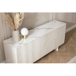 Komoda SAVOY 3D 180 CM bílá/mramor  Místnosti 47795