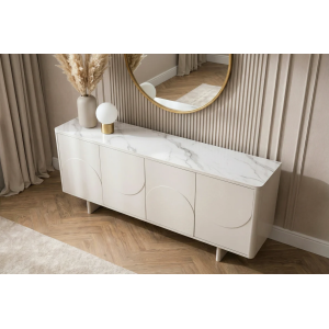 Komoda SAVOY 3D 180 CM bílá/mramor  Místnosti 47795